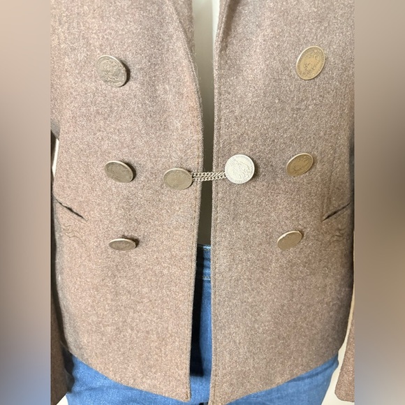 Vintage Brown Tweed Blazer with Notched Lapels - Picture 2 of 12